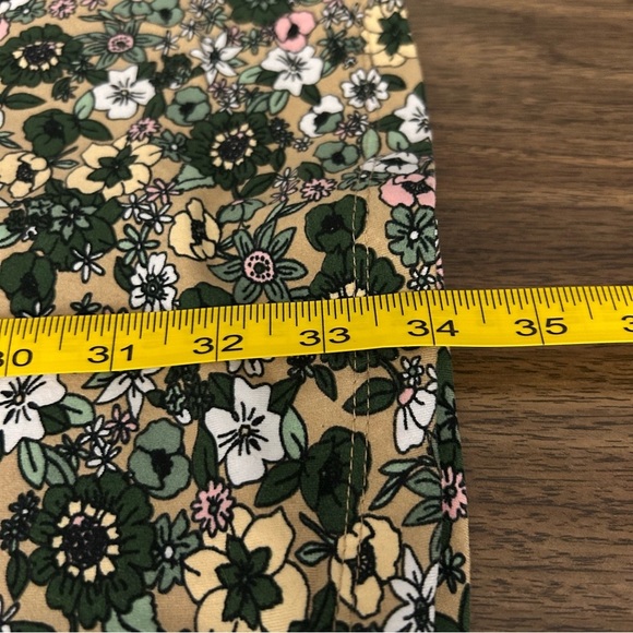 Rebel Sugar 60s Floral Mock-Wrap BodyCon Dress with Pencil Skirt Large - Picture 11 of 12